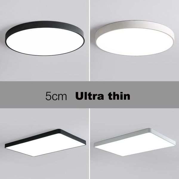 

dimmable led ceiling light modern lamp living room 220v for bedroom balcony with remote controller 5cm ultra thin circle square lights