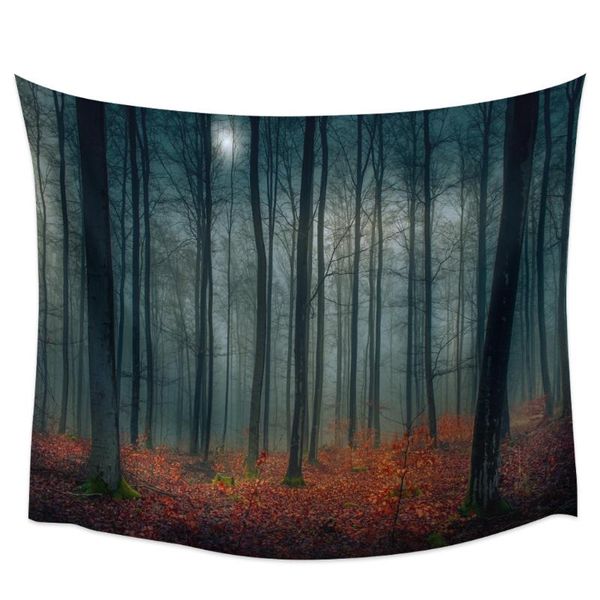 

tapestries evening forest wall tapestry home decor bedroom hanging yoga mat picnic