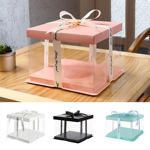 

gift wrap 1 pcs transparent empty box 4 sizes for artificial teddy bear rose flower gifts valentine's day birthday cake