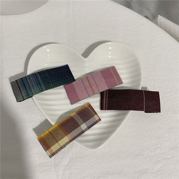 

UY6 jk girls starfield plaid uniform material clip bb hairpin bangs barrettes clips back of the head with cute hair accessories ice cream i, Golden;silver