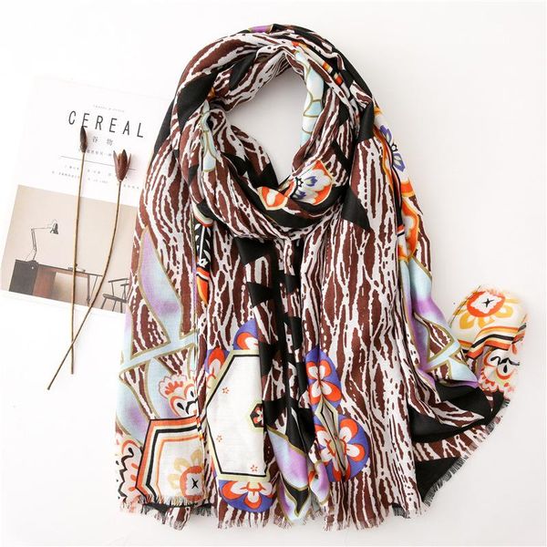 

scarves fashion quality hijab scarf autumn and winter print blanket bandana lady beach cotton shawl women's material, Blue;gray