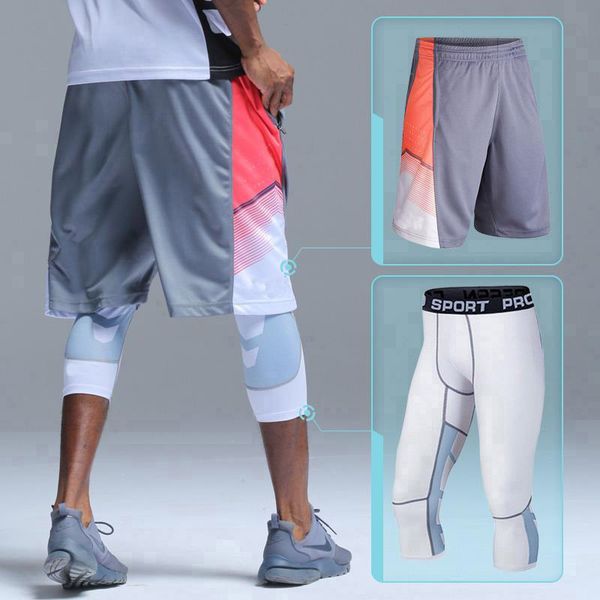 

basketball shorts basketball set sport gym workout board with tights for male soccer exercise factory price expert design quality latest sty, White;black