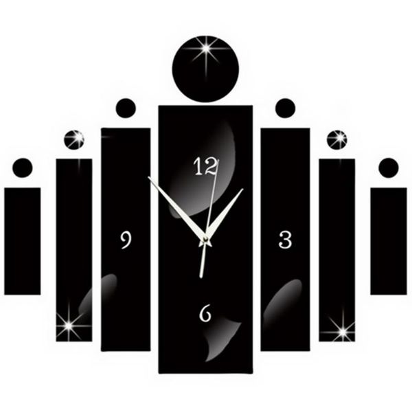 

wall clocks 1 set creative acrylic clock fashionable modern non-ticking for decor