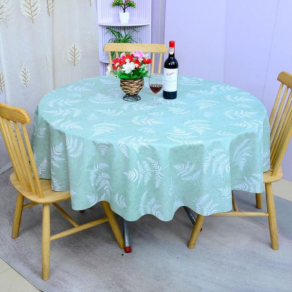 

table cloth european style waterproof oil-proof scald-proof no wash el restaurant round shape tablecloth kitchen durable f8455