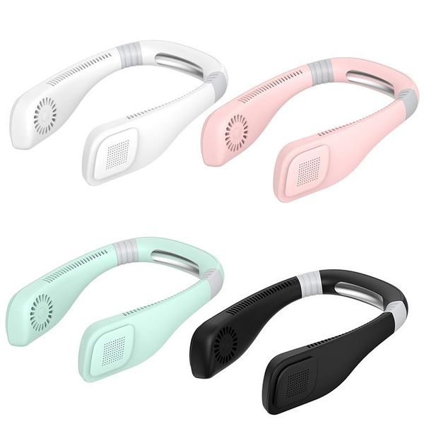 

electric fans bladeless neck fan, 360degree cooling hands sports usb mini personal headphone design air cooler
