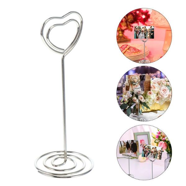 

20pcs tablecards holder heart shape po clips memo note clamp for home greeting