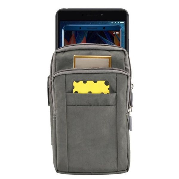 

waist bags men outdoor travel zipper closure belt pouch dual phone waterproof with strap multifunction padded wear resistant for samsung