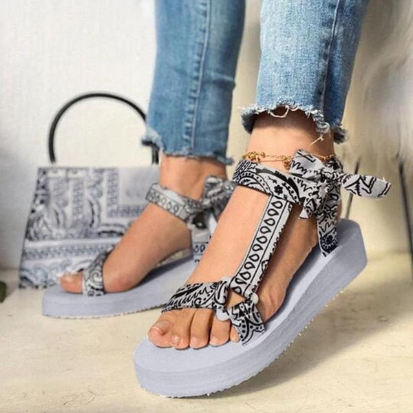 

sandals 2021 summer women casual platform cashew flower print buckle beach woman strap foam sole durable outdoor, Black