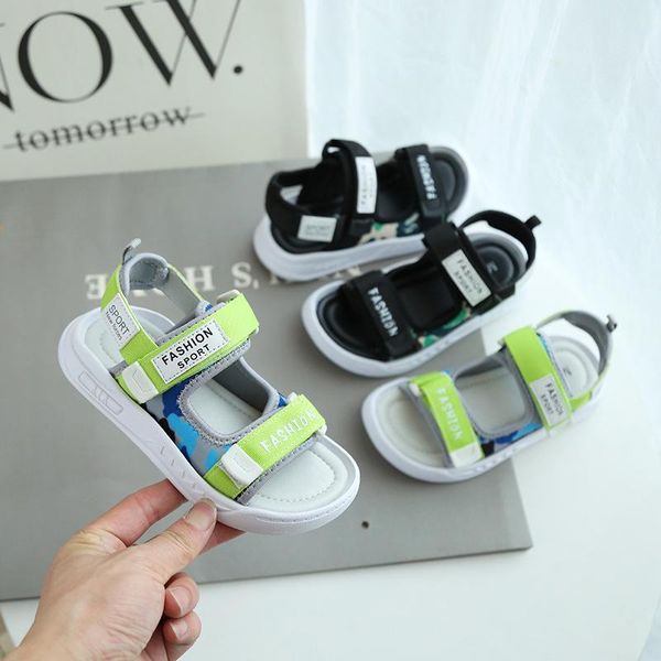 

summer children's sandals baby toddler girls beach shoes soft bottomboys sports leisure smg201, Black;red