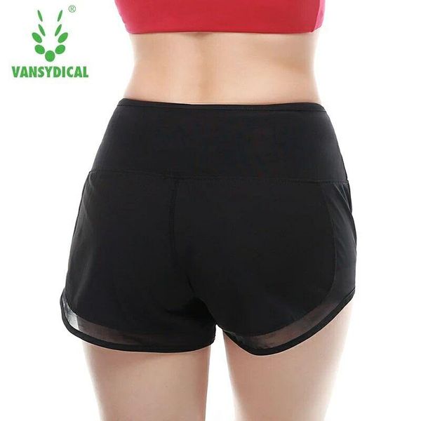 

women sports shorts running yoga fitness workout gym double layer stretch breathable bottoms, Black;blue