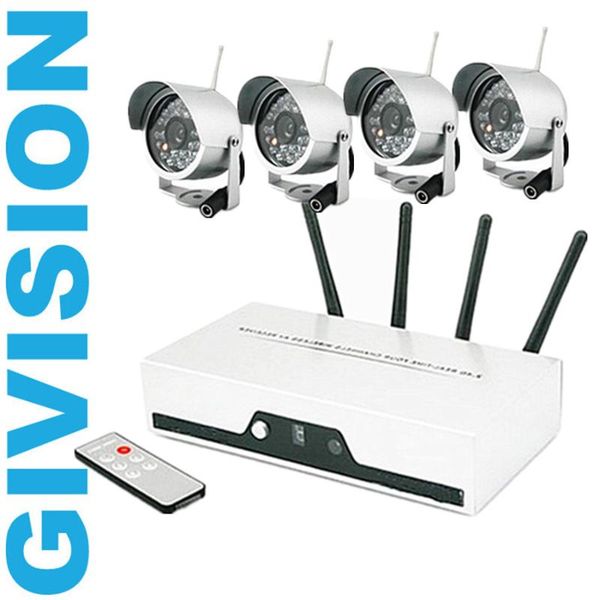 

2.4ghz cctv wireless security digital camera system night vision outdoor wifi quad video audio home surveillance systems