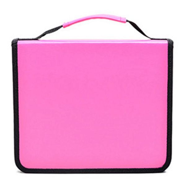 

pencil bags 120 hole square solid color pu case student stationery storage