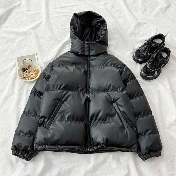 

cepffhio black casual hooded parkas women fashion long sleeve thicken warm popular jacket bright down jacket parkas1