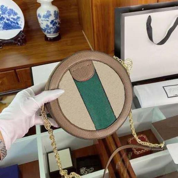 

ophidia mini round shoulder bag zipper hangs with two letter g green and red web stripes lady chain crossbody