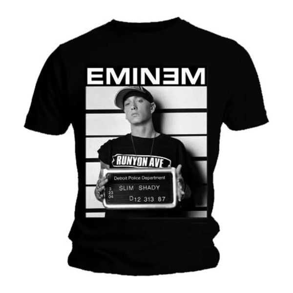 

official eminem t shirt arrest p black mens rap tee slim shady new, White;black