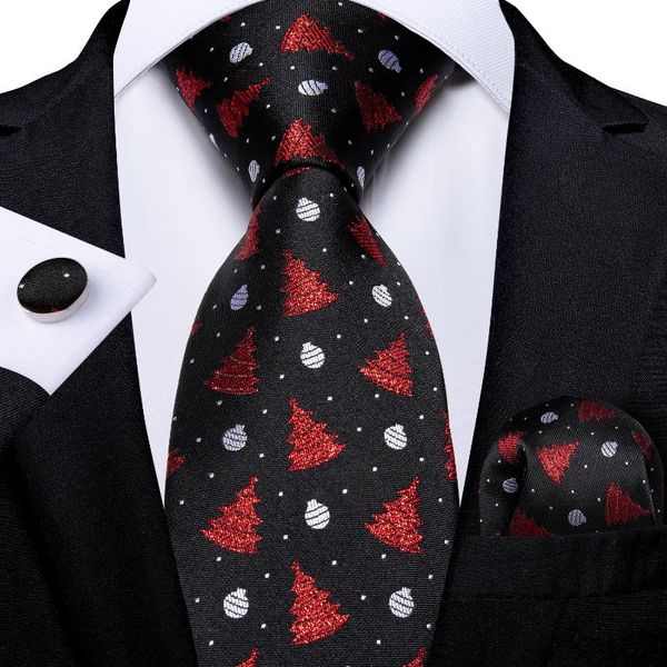 

bow ties christmas party for men 8cm wide black 100% silk neck tie set accessories gift dibangu, Black;gray