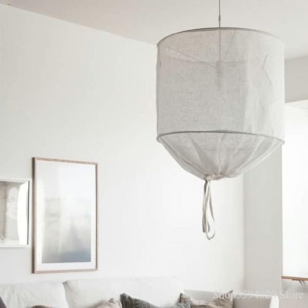 Pendelleuchten INS Nordic Baumwolle Lampe Dekorative Schlafzimmer Nacht Gang Metall Tuch Kronleuchter Beleuchtung Wohnkultur Lustre Led Moderne