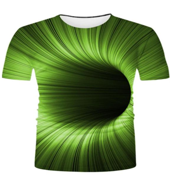 

men's t-shirts 2021 summer tunnel t-shirt 3d printing pattern top, White;black