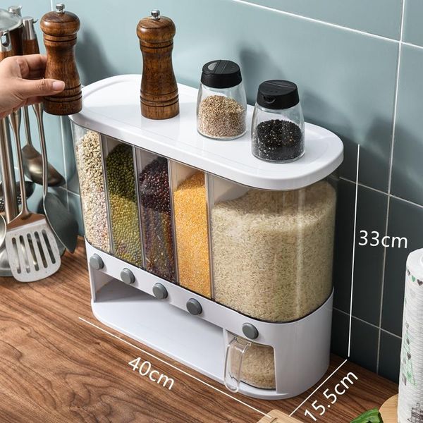 

storage bottles & jars kitchen plastic box airtight container transparent cereal rangement cuisine home ec50sn