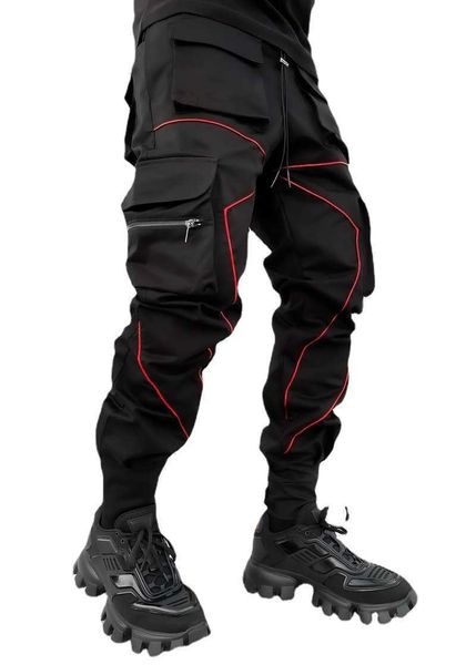 

pants 2021 men's sports loose casual running overalls, Black