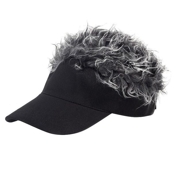 

men's and women's 56-60cm golf hats outdoor cotton sports wigs visors, Black;white