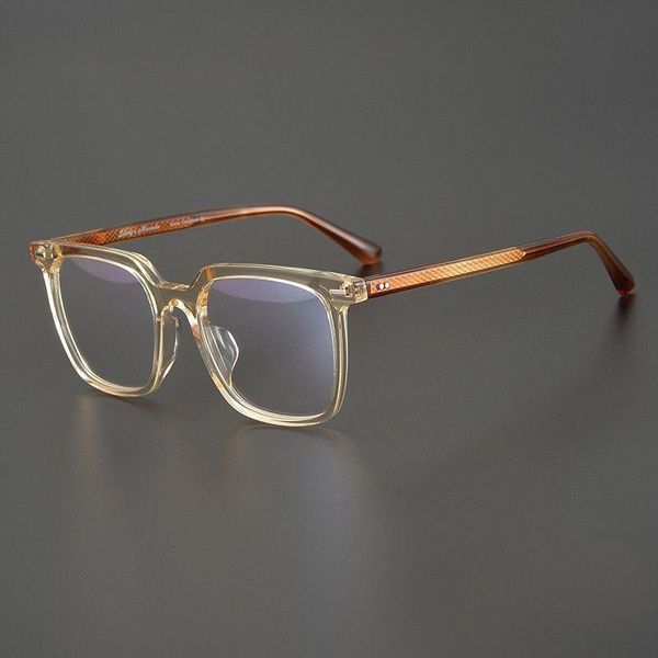 

fashion sunglasses frames brand designer acetate glasses frame men square style clear lens eyeglasses women prescription eyewea, Black