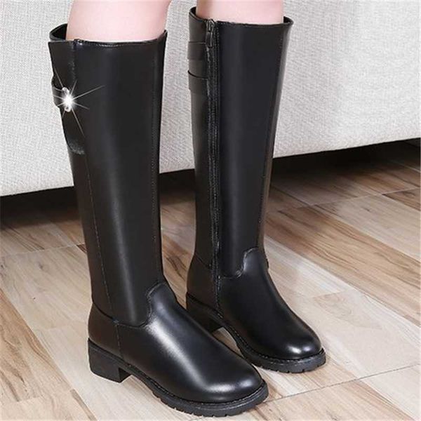 

boots autumn winter fashion ankle leather 2021 zipper heel women shoes botas mujer sizes 35-40, Black