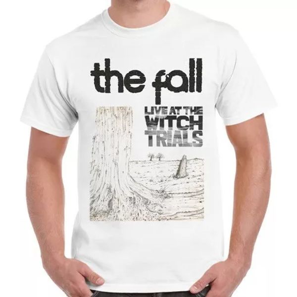 

the fall live at the witch trials punk retro t shirt 1801, White;black