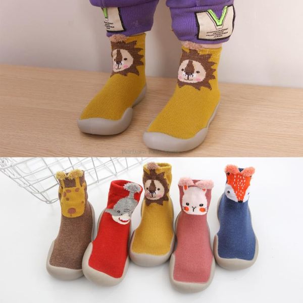 

first walkers born sock shoes warm socks toddler cute cartoon lion boots walker baby girls boys soft sole booties crib