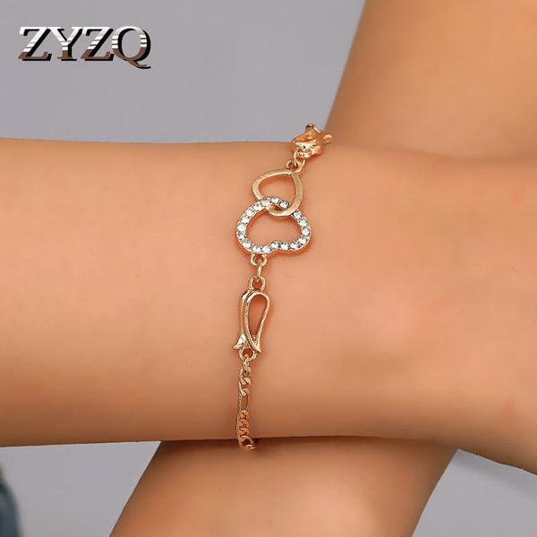 

bangle zyzq korean simple hollow heart bracelet for women girl ins creative retro shaped trendy jewelry 2021, Black
