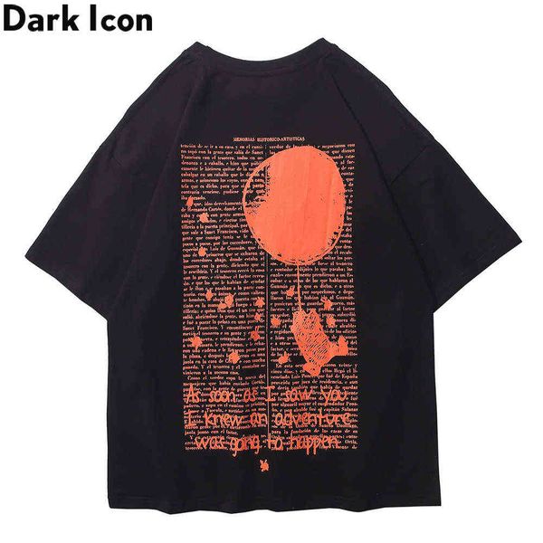 

letters printed streetwear men women t-shirt short sleeve summer oversized tshirts for man male blue black white 210603, White;black