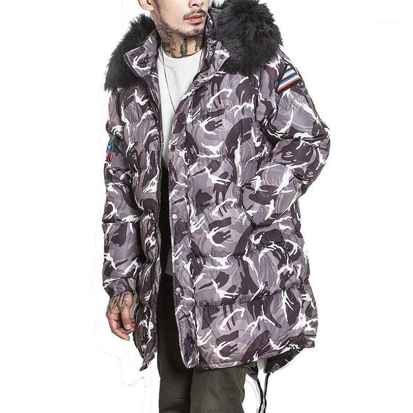 

men's down & parkas 2021 winter long cotton jacket fashion warm coat male, Black