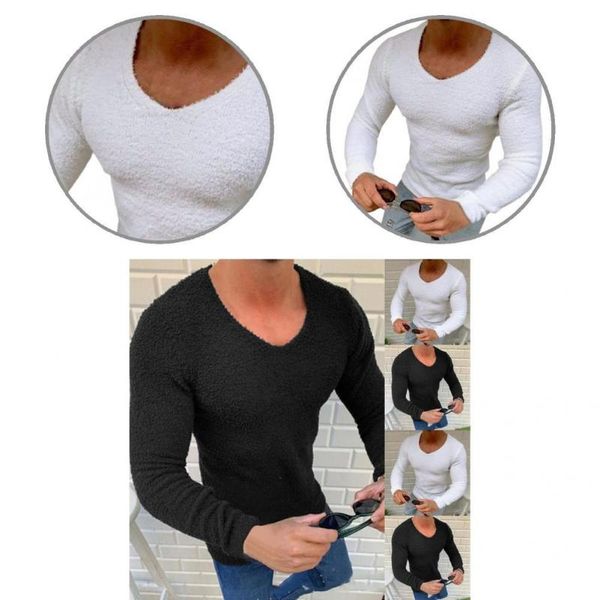 

men's casual shirts spring shirt warm anti-shrink v neck slim autumn base men for daily wear, White;black