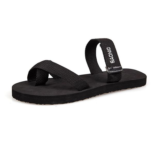 

summer women's shoes fashion casual outdoor beach slippers comfortable flat-toed sandals, Black