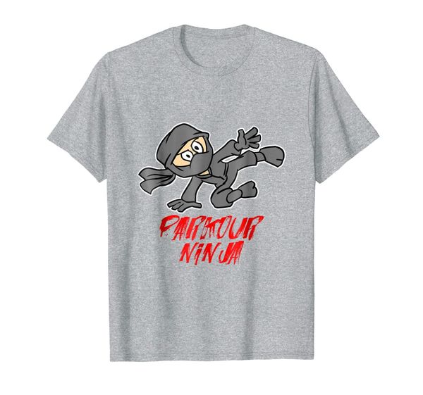 

parkour ninja funny unning obstacles sport t shirt, White;black