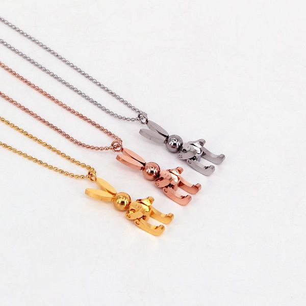 

pendant necklaces trendy mobile necklace yellow gold color 316l titanium steel jewelry woman gift never fade hypoallergenic, Silver