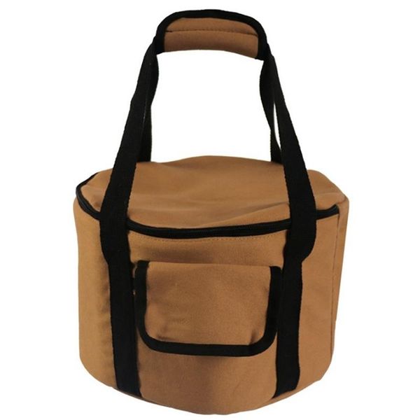 

outdoor bags large round waterproof canvas cookware bag camping tableware storage sundries
