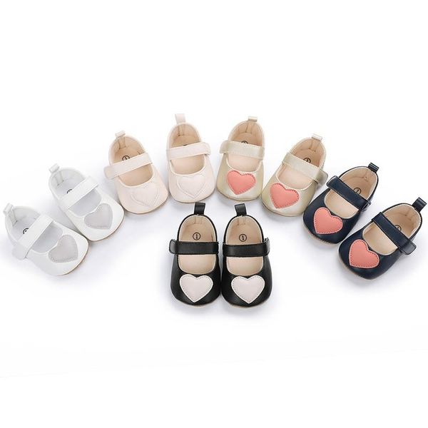 

first walkers baby shoes anti-slip spring autumn heart-shaped girl boy soft sole