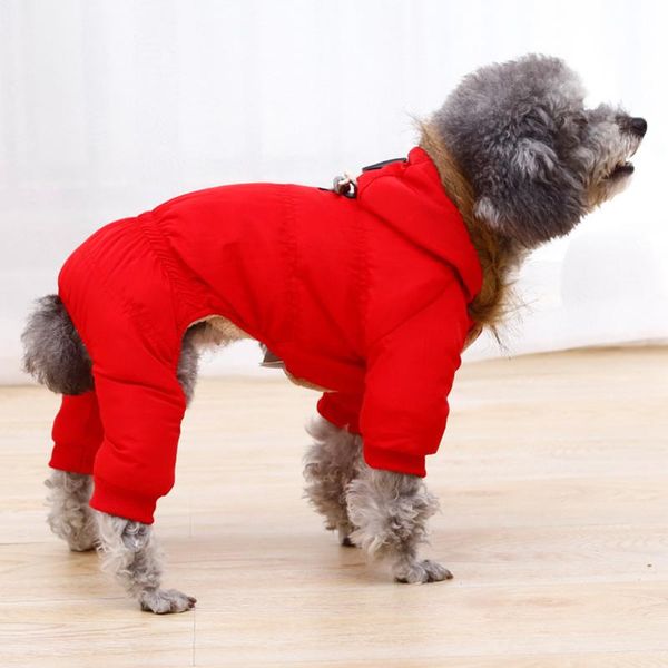 

dog apparel thickened winter warm travel with hood dress up soft costume cute pet jacket buckle wear resistant waterproof windproof