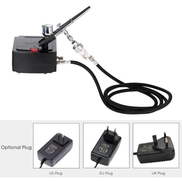 

professional spray guns dual-action airbrush with compressor 0.2mm 0.5mm 0.3mm gun kit for nail model/cake/car painting