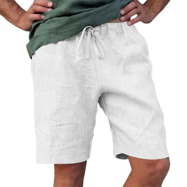

men's shorts mens elastic waist clothes solid color fashion 2021 summer style casual cargo combat loose short pants trousers, White;black