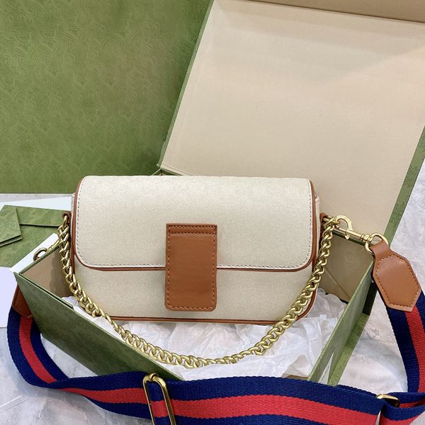 

designer shoulder bags handbags cross body bag luxury handbag genuine leather high-quality gold chain fashion brand 2 colors 24*6*15 cm with