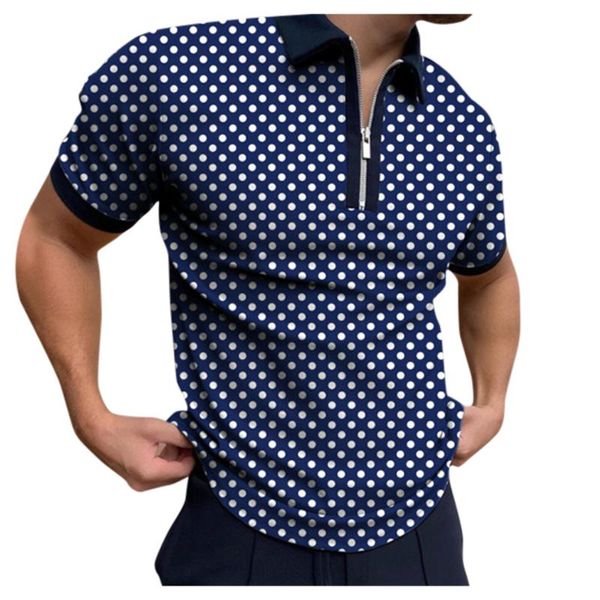 

men's polos shirts men zipper short sleeve stand-up collar streetwear cool fashion slim 2021 summer, White;black