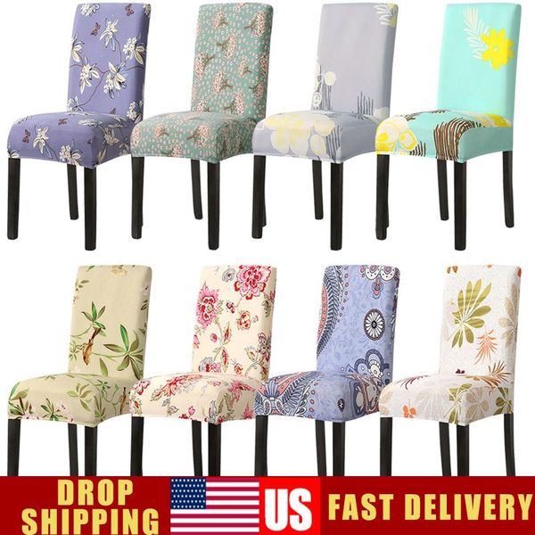 

chair covers 1/2/4/6pcs printed dining cover slipcover modern removable anti-dirty kitchen seat case stretch for banquet