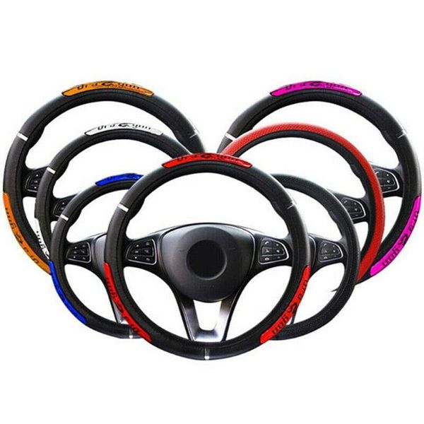 

steering wheel covers universal car cover auto case reflective longteng leather accessories