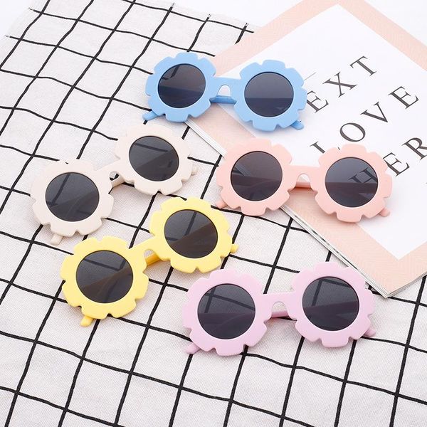 

children boy girl lovely flower round frame sunglasses baby kids vintage sun glasses uv400 protection fashion classic beach outdoor eyewear, White;black