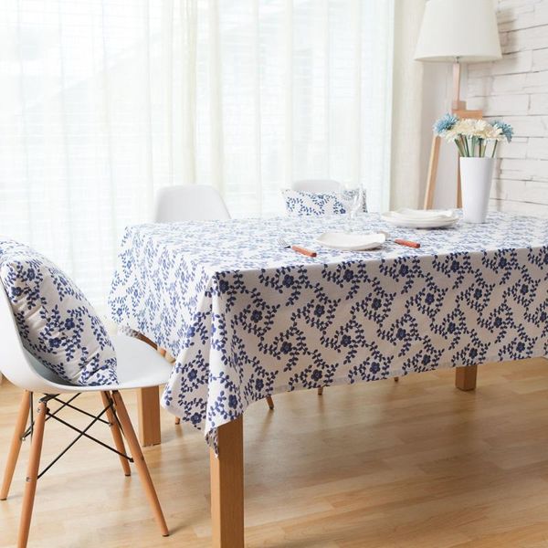 

table cloth porcelain print simple rectangle cover for living room home wedding birthday party tablecloth
