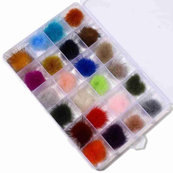 

nail art kits 24pcs/box 3d charms magnetic pom for accent puffy diy decoration summer essentials