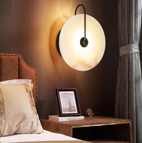 

hartisan modern sconces lamp wall clock design led lights fixture for home decor bedroom lamps black
