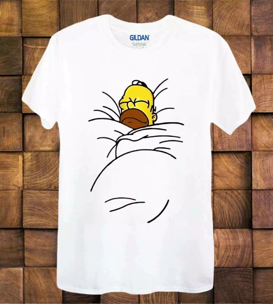 

the homer simpsons t shirt face sleepy lazy homer ladies men's tee top, White;black
